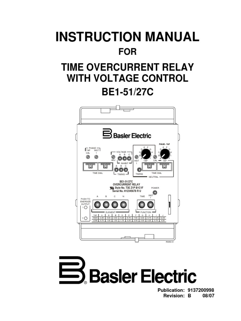 Basler Electric BE15127C.pdf Relay Power Supply Prueba gratuita
