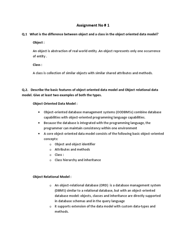 Database assignment example picture