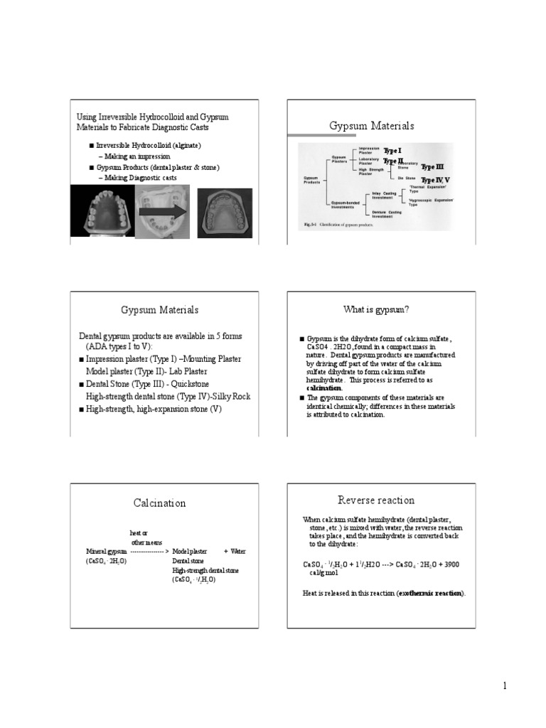 Dental Stone PDF Plaster Gypsum