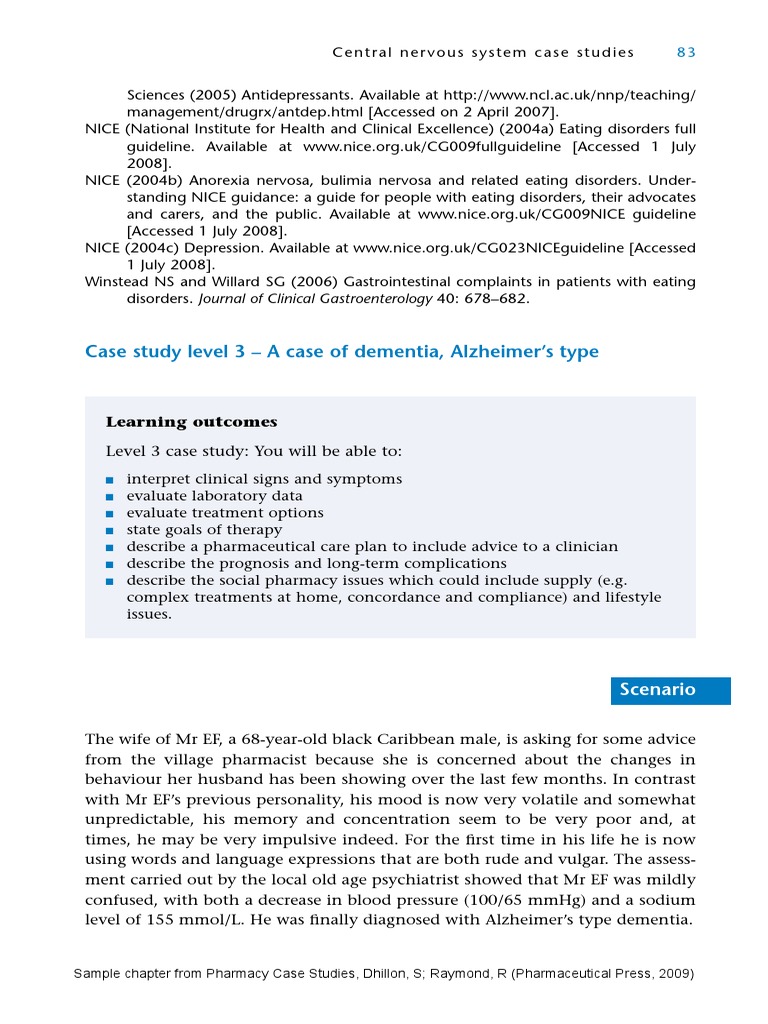 dementia case study examples