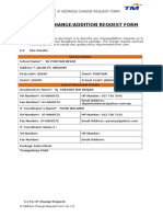 Ip Address Change Request Form