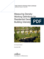 Measuring Density: Working Definitions For Residential Density and Building Intensity