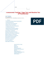 Transformer Testing PDF