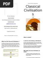 Classical Civilisation S: For More Information: Course Documents Contact MR Gould