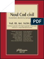 Hamangiu NCC Comentat Vol. III - Opt PDF