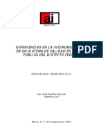 Experiencias en La Instrumentacion de Un Sistema de Calidad en La Obra Publica Del Distrito Federal PDF