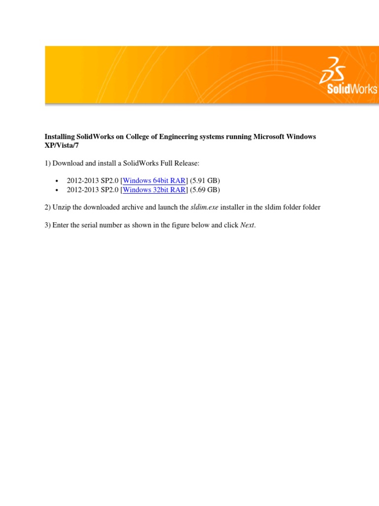 Installing Solidworks On College of Engineering Systems Running ...