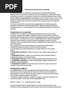 Factores de Elección de Un Material PDF