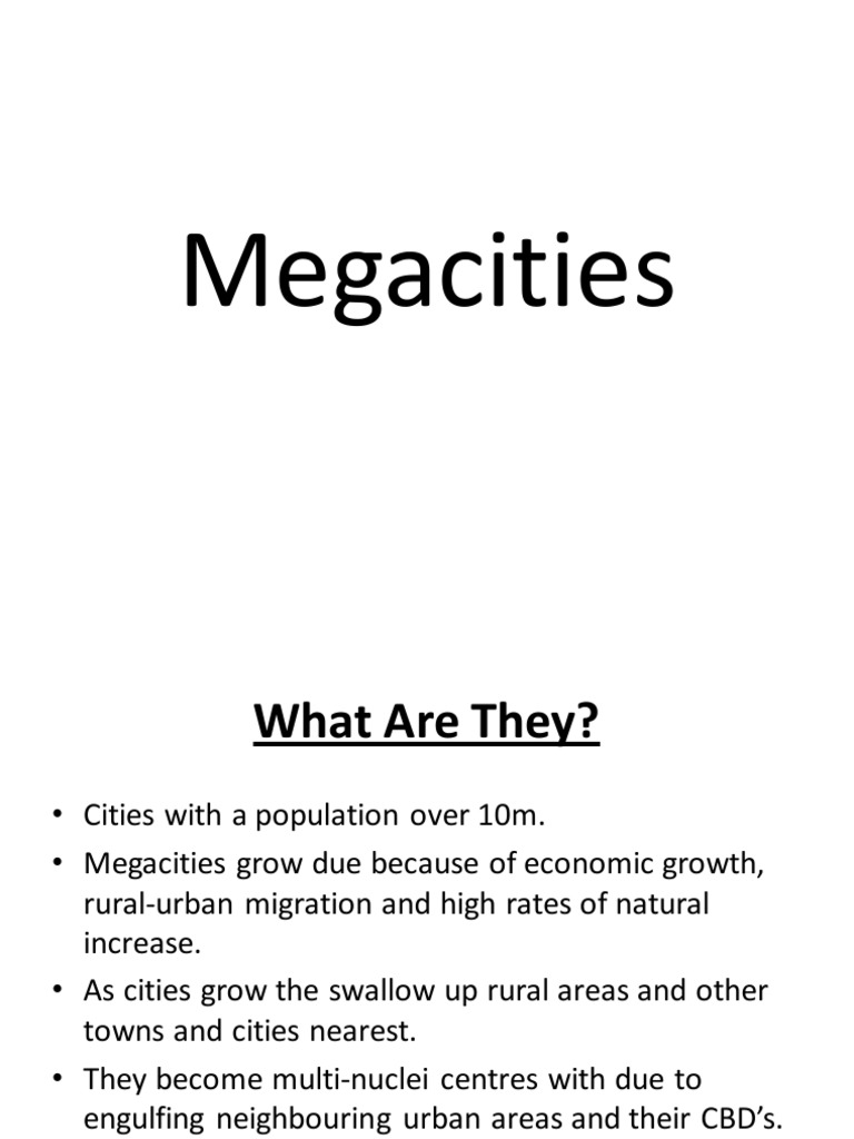 Megacities Ib SL | PDF