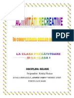 0 Activitati Recreative La Clasa Pregatitoare Si Clasa I