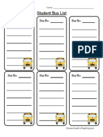 Bus List Worksheet PDF
