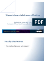 Women's Issues in Pulmonary Medicine/Pulmonary board review