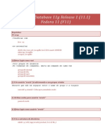 Instalacao Oracle11 Sobre Fedora 11 PDF
