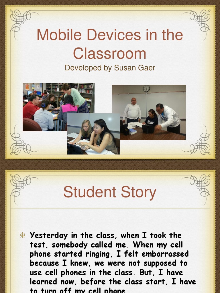 Mobile Devices in The Classroom: Developed by Susan Gaer | PDF ...