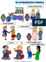 Greeting and Introducing People Poster Worksheet PDF