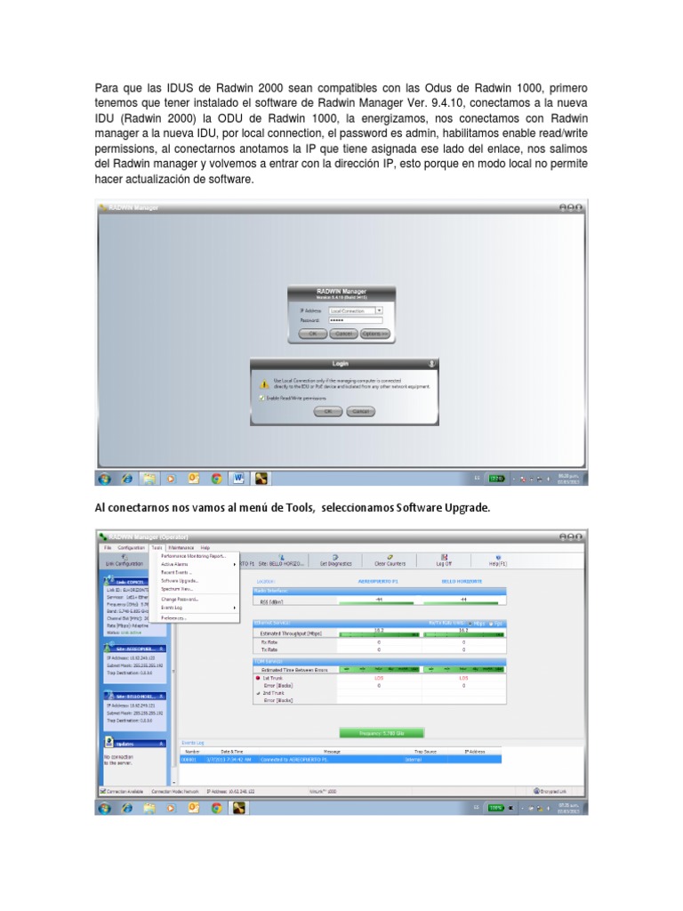 Up Grade Software Radwin | PDF | Informática