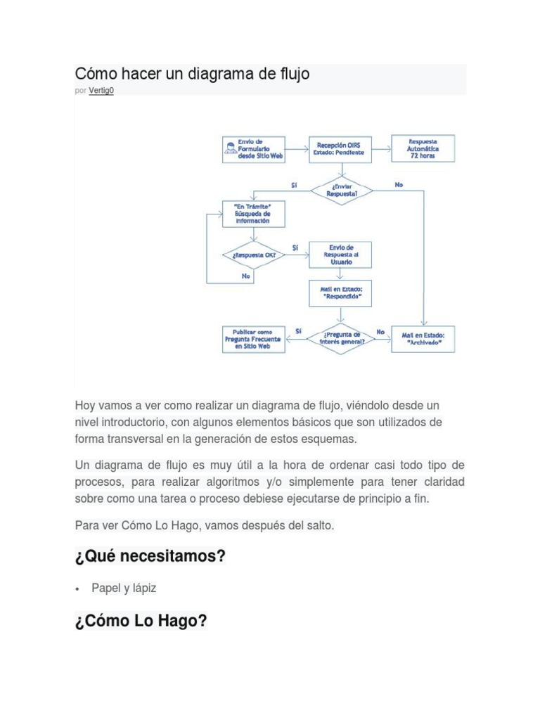 Cómo Hacer Un Diagrama de Flujo | Descargar gratis PDF | Áreas de ...