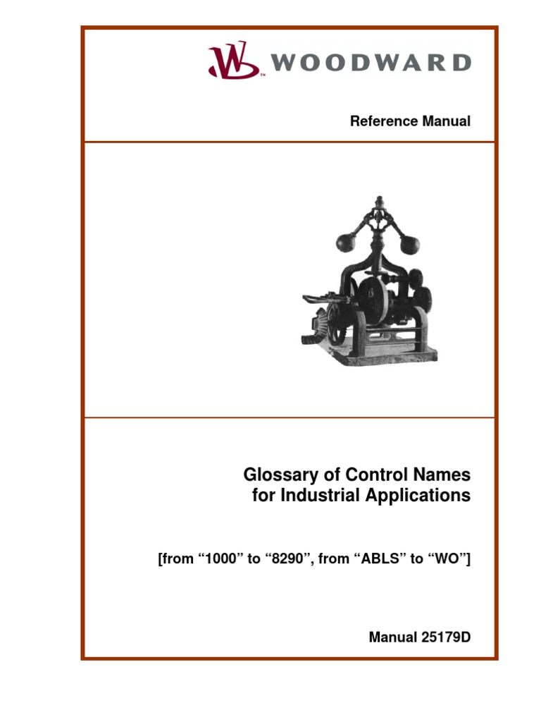 Reference Manual: Glossary of Control Names For Industrial Applications ...