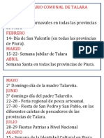Calendario Comunal de Talara