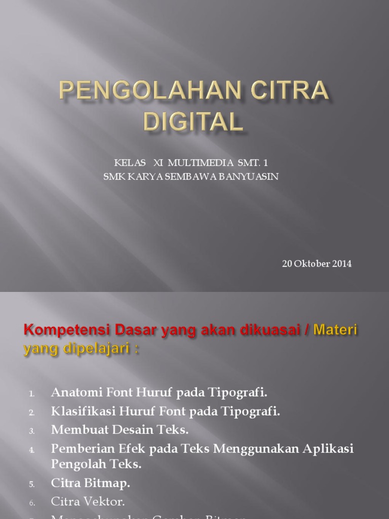 Materi Pengolahan Citra Digital