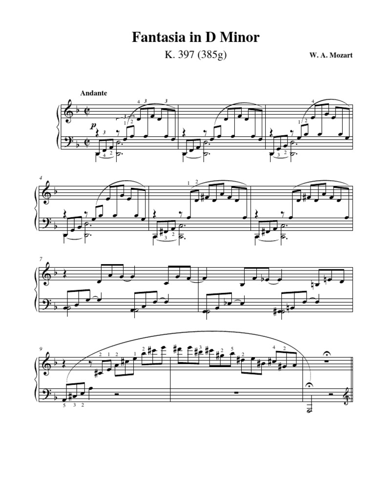 MozartFantasia in D Minor