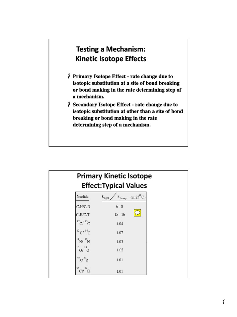 Kinetic Isotope Effects Explained | PDF | Technology & Engineering