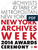 A.R.T. New York Archives Week - 2014 Awards Ceremony Journal 