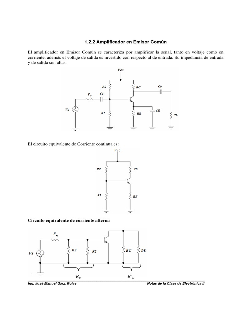Transistor Bjt Emisor Comun Hibrido