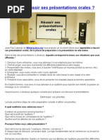 Comment réussir ses présentations orales