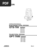 Topcon GPT 7500 User Manual