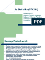 Materi IV-V Konsep Peubah Acak Dan Sebaran Peubah Acak