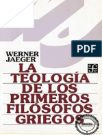 Jaeger La Teologia de Los Primeros Filosofos Griegos PDF