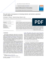 Niemiec Et Al (2009) Consequences of Attaining Intrinsic Extrinsic Aspirations PDF