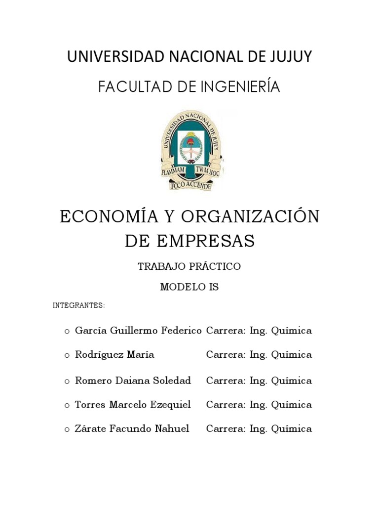 Modelo de Trabajo Práctico IS | PDF | La política fiscal | La demanda ...