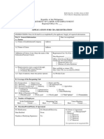 CBA Application Form (BLR Form No. 10-CBA, Series of 2003)