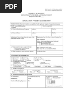 CBA Application Form (BLR Form No. 10-CBA, Series of 2003)