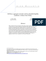 Oil Prices, aggregate economic activity and global liquidity conditions