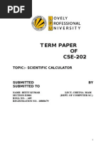 Download csource code on Scienific calculator by Bittu SN24362509 doc pdf