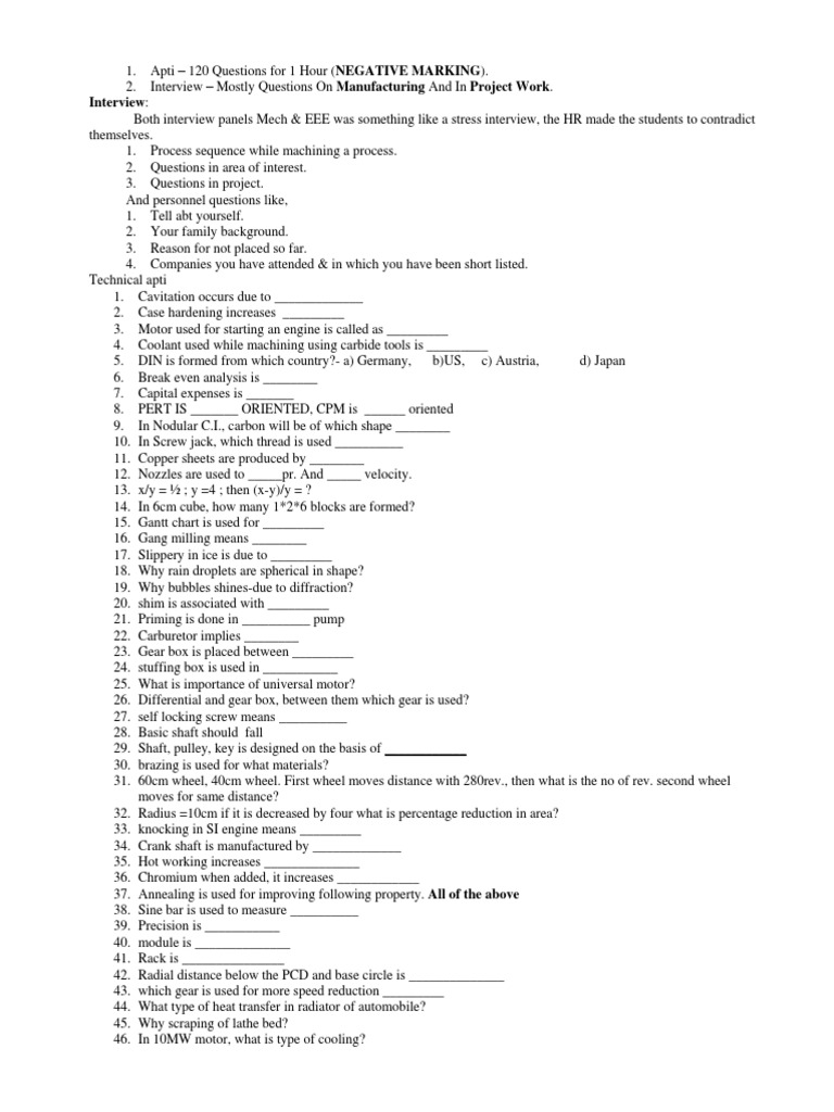 Delphi Tvs Interview Questions
