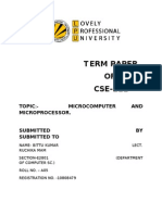 T Erm Paper OF CSE-211: Topic Microcomputer AND Microprocessor