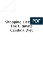 Candida diet Printable Shopping Lists