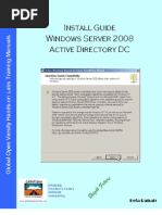 Download Install Guide Windows Server 2008 Active Directory Domain Controller  v10 by Kefa Rabah SN24363065 doc pdf