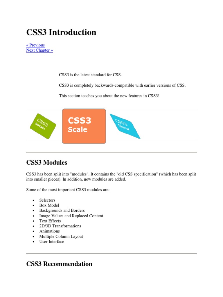 CSS3 Introduction | PDF | Cascading Style Sheets | Software