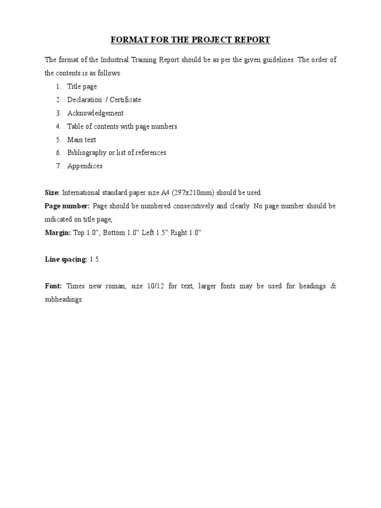 B.Tech Industrial Report Guide | PDF