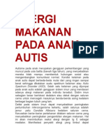 Alergi Makanan Pada Anak Autis