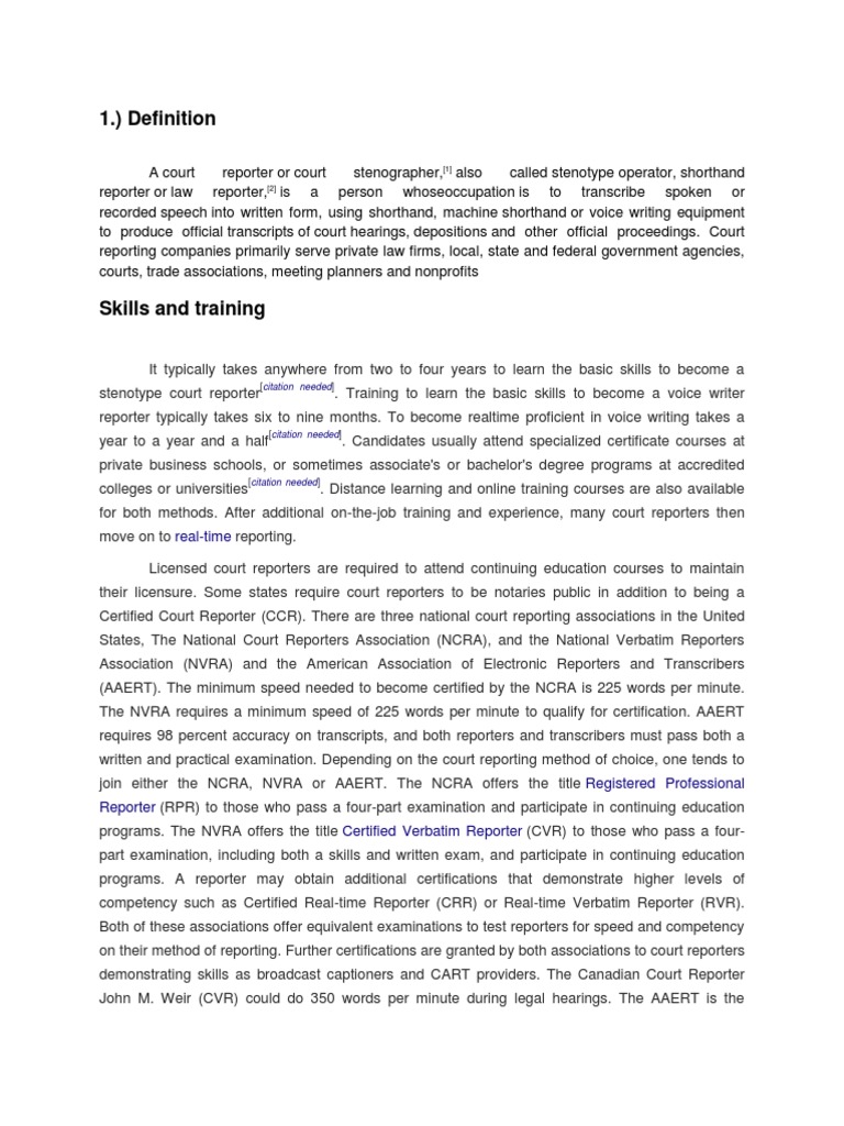 Stenographer training image