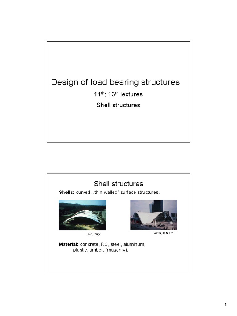 Shell Structures: Design and Analysis | PDF | Bending | Continuum Mechanics