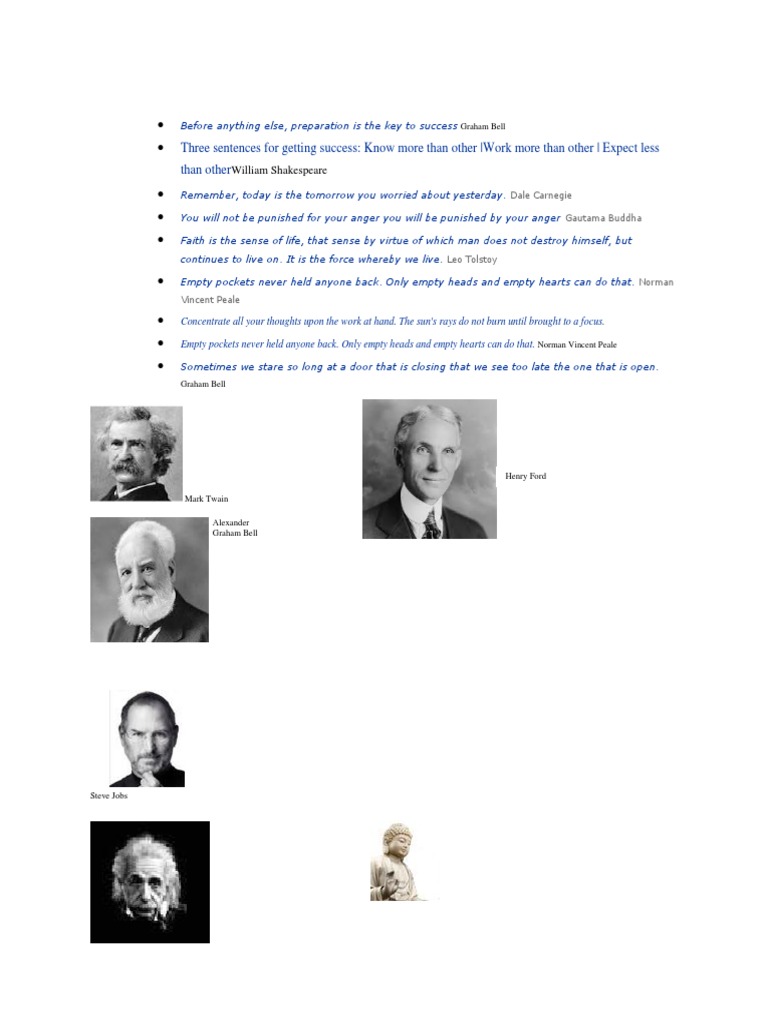 Three Sentences For Getting Success: Know More Than Other - Work More ...