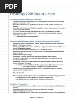 Full Exam Study Notes Psychology 1000