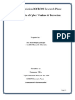 Research Paper - A Synopsis On Cyber Terrorism and Warfare by Shreedeep Rayamajhi